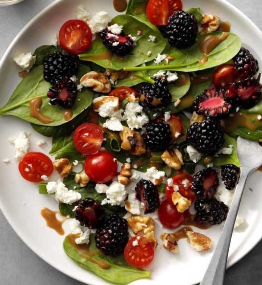 Blackberry Balsamic Spinach Salad