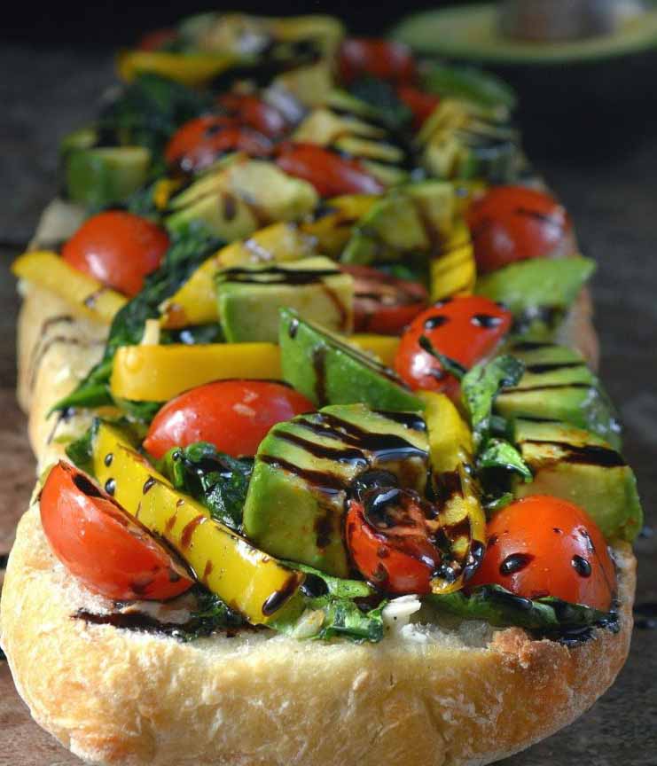 Tom's Garlic Bread With Sauteed Spinach & Avocados