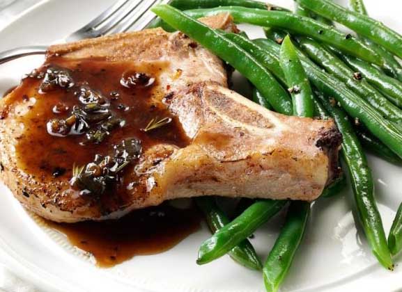 Pork Chops with Honey-Balsamic Glaze