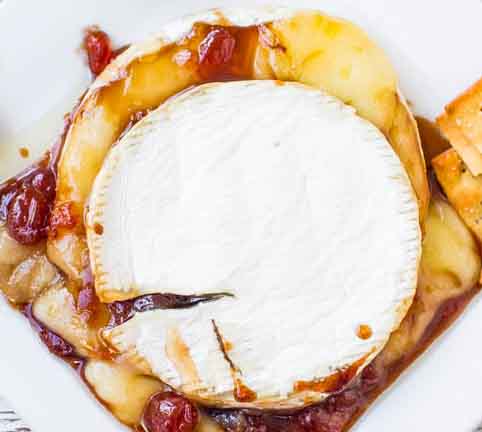 Balsamic Cherry Baked Brie