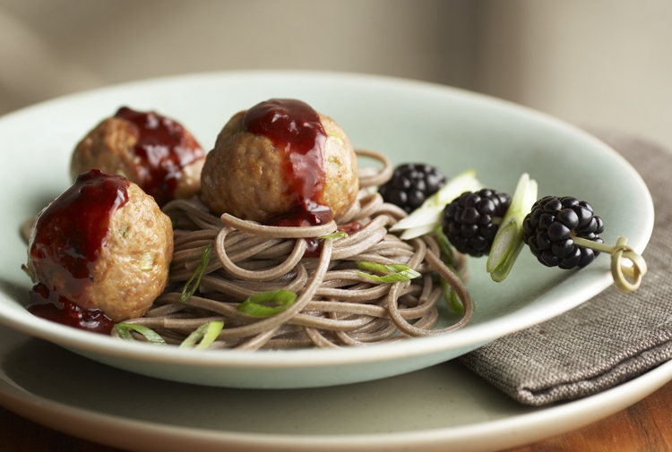 Tom's Meatballs with Blackberry Hoisin Sauce