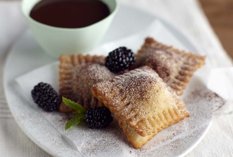 Blackberry Ravioli with Chocolate Fondue