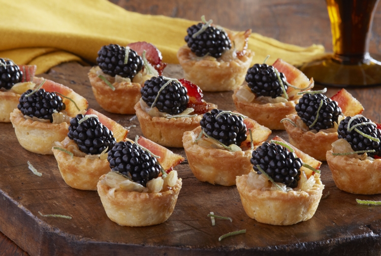 Tom's Caramelized Onion Blackberry Tartlets