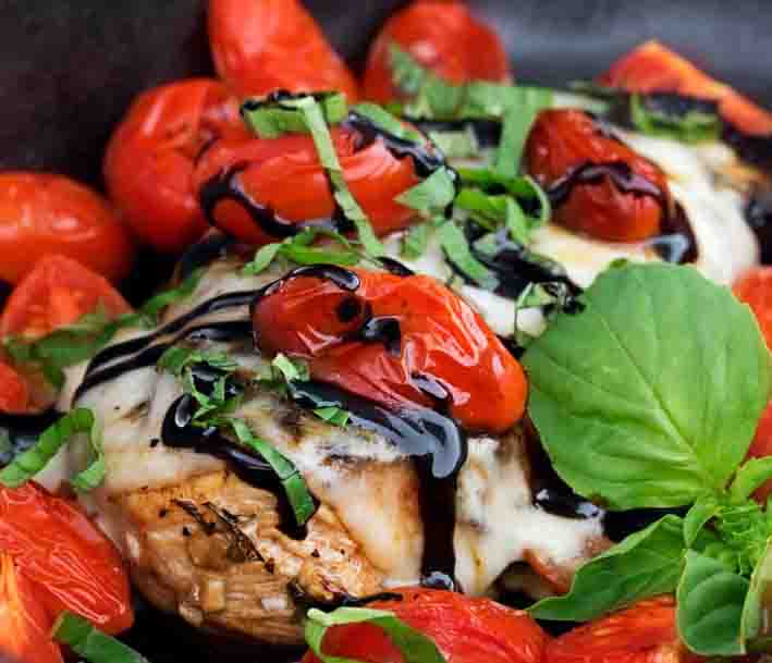 Mama Celia's Garlic Caprese Chicken