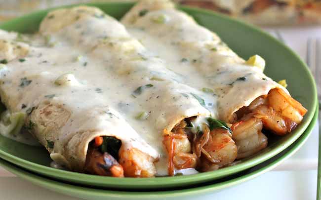 Tom's Chipotle Shrimp Enchiladas