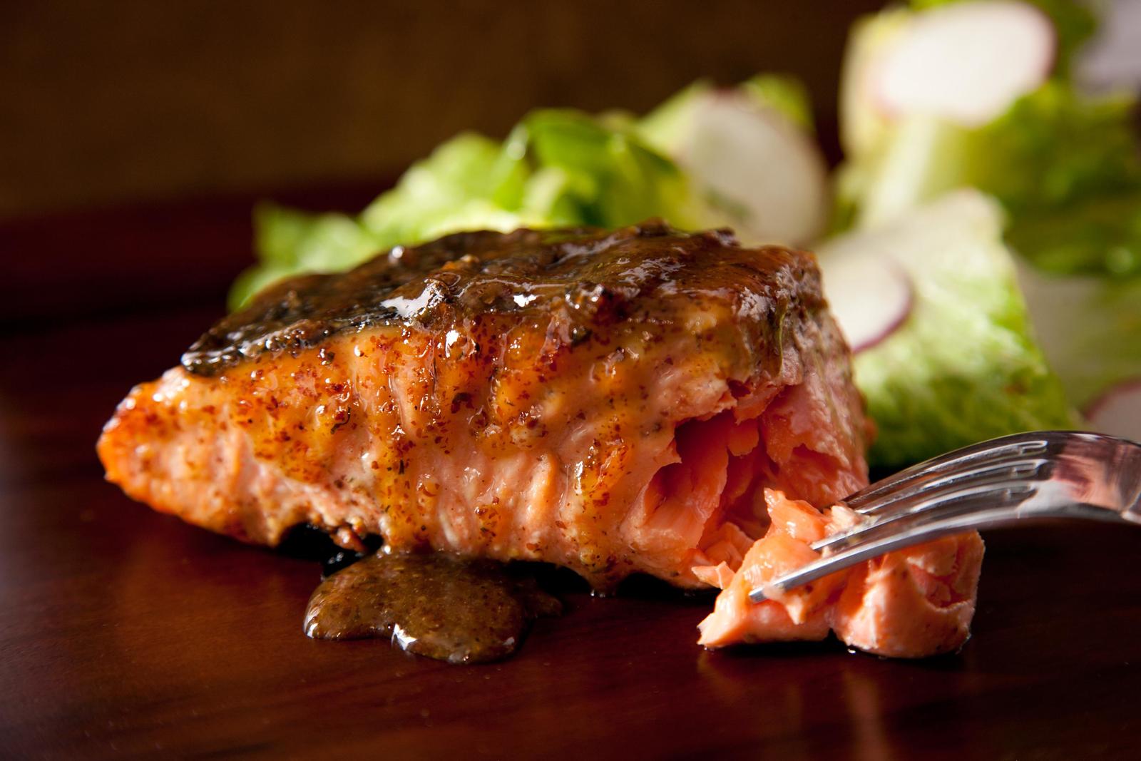 Tom's Maple Balsamic Glazed Grilled Salmon