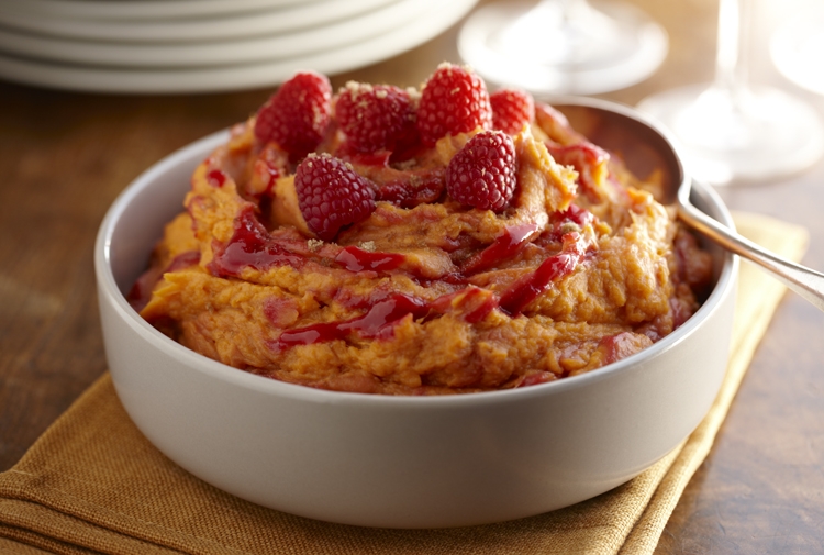 Tom's Whipped Sweet Potatoes with Raspberry Swirl