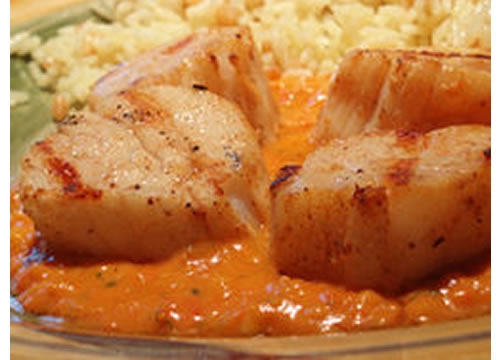 Tom's Tomato Ginger Scallops