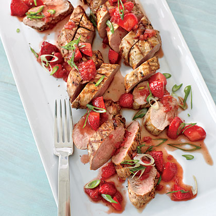 Pork Tenderloin with Strawberry-Balsamic Sauce